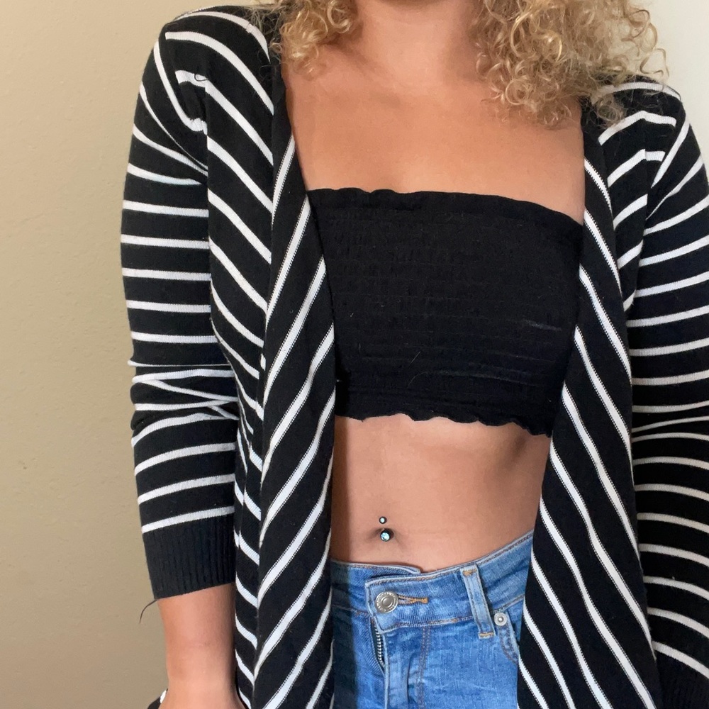 Black and white cardigan